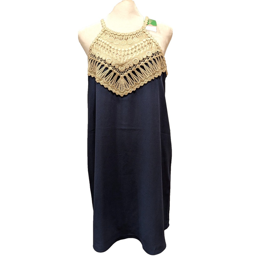 Lilly‎ Pulitzer Dress Women 8 Pearl Soft Shift Crochet Lace Party Cocktail NWT